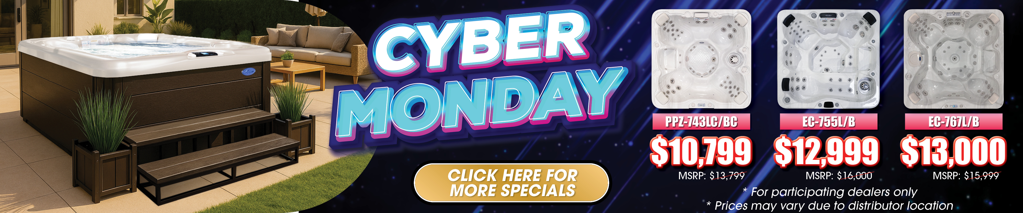 Calspas hot tub being used in a family setting - Glendora