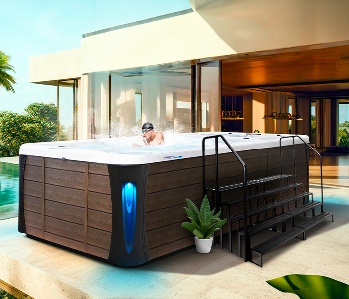 Calspas hot tub being used in a family setting - Glendora